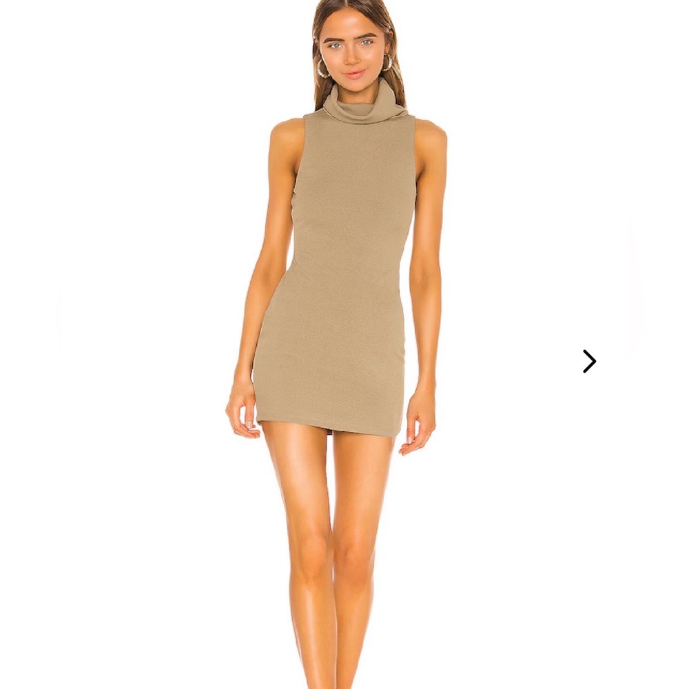 Lovers and Friends Fawn Sage Green Turtleneck Minidress Size Small
